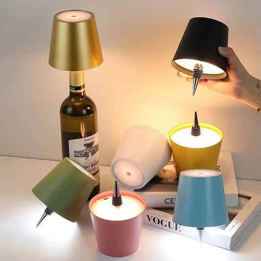 Wireless Wine Bottle Lamp | Touch Control Dimming LED Night Light