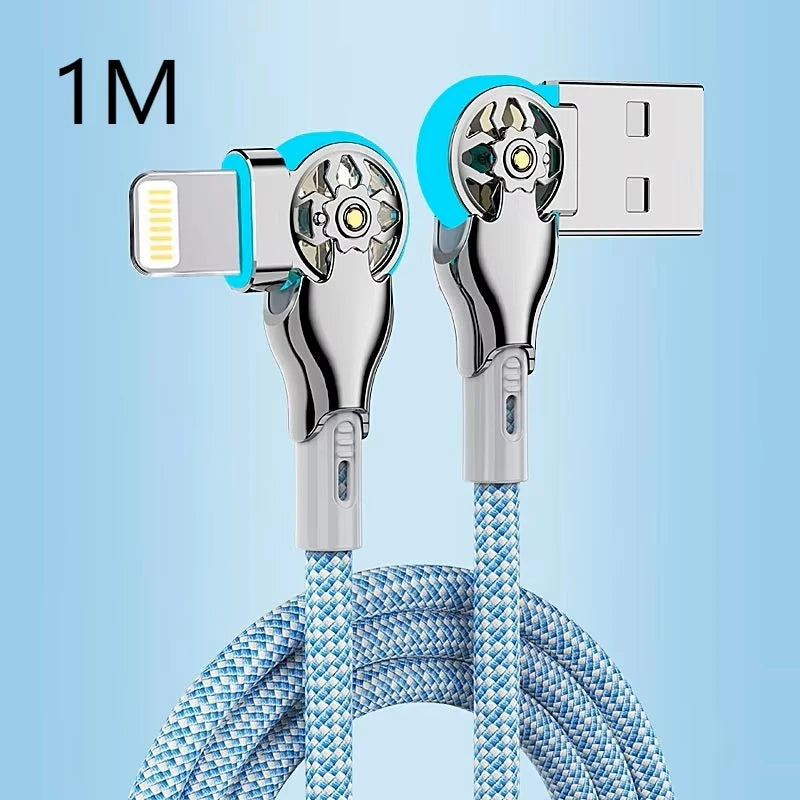 Fast Charge USB A to C Cable | 180 Degree Rotatable Durable Cord