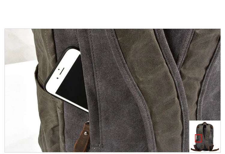 Waterproof Oil Wax Canvas Daypack | Versatile Unisex Rucksack