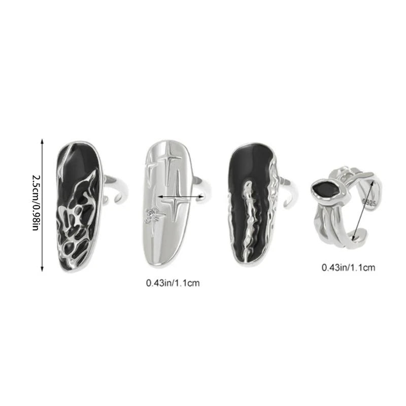 Unique Irregular Opening Finger Ring | Stylish Fingertip Jewelry