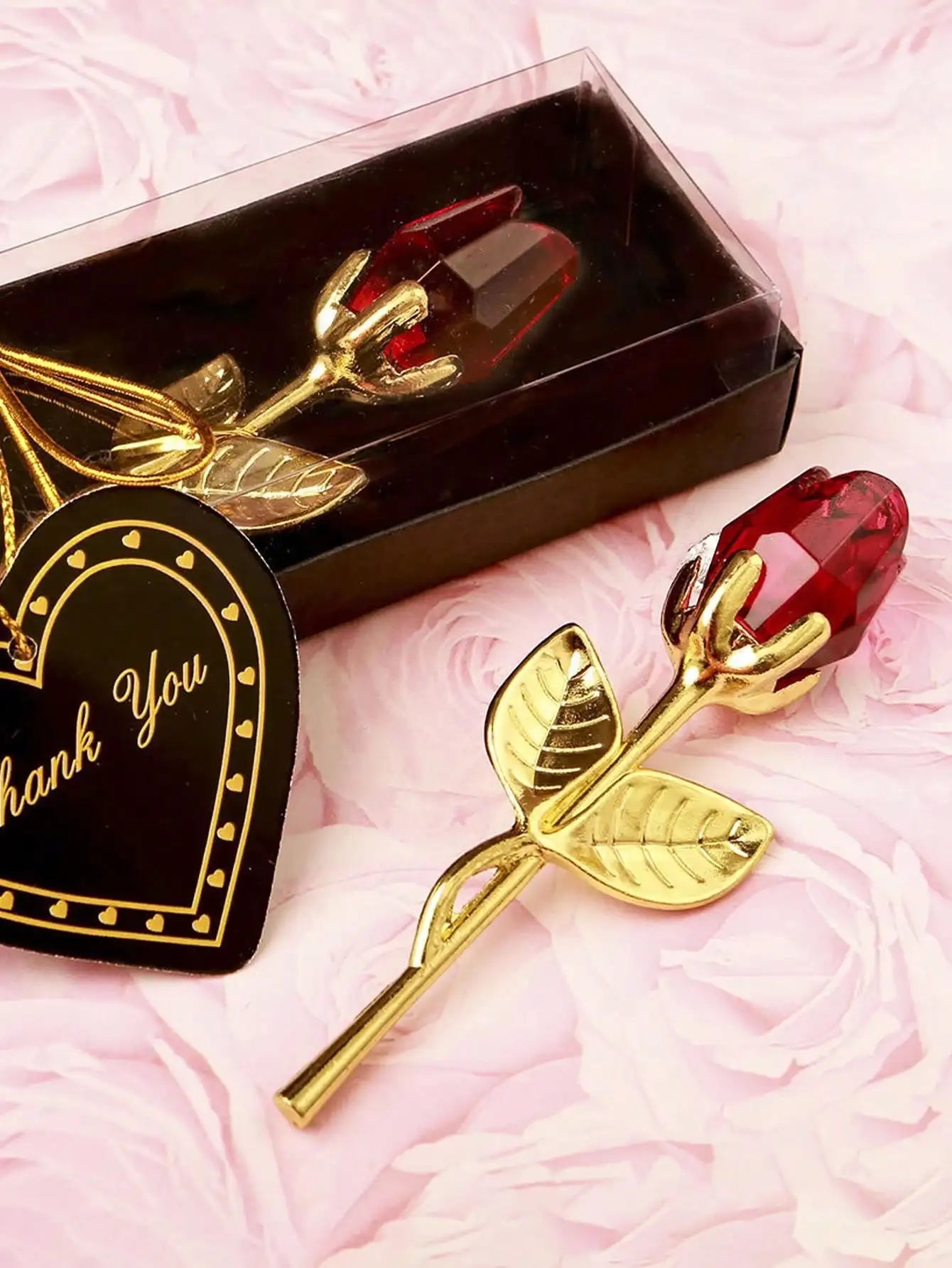 Artificial Glass Rose Crystal Flower | Elegant Party Gift