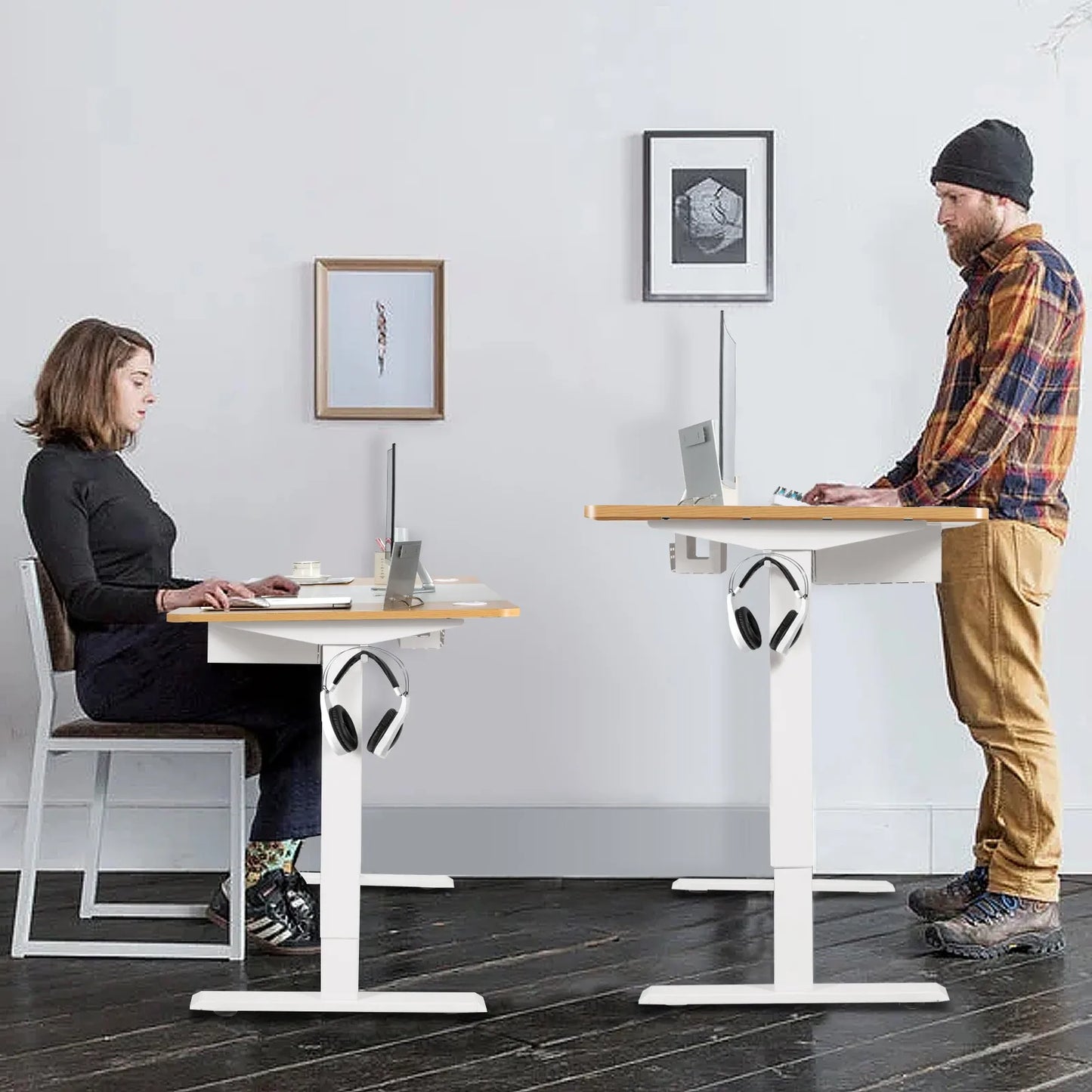Adjustable Electric Standing Desk | Sit to Stand Table with USB
