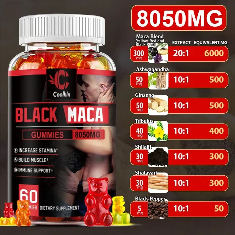 Black Maca Gummies - Performance, Mood & Energy Support Supplement