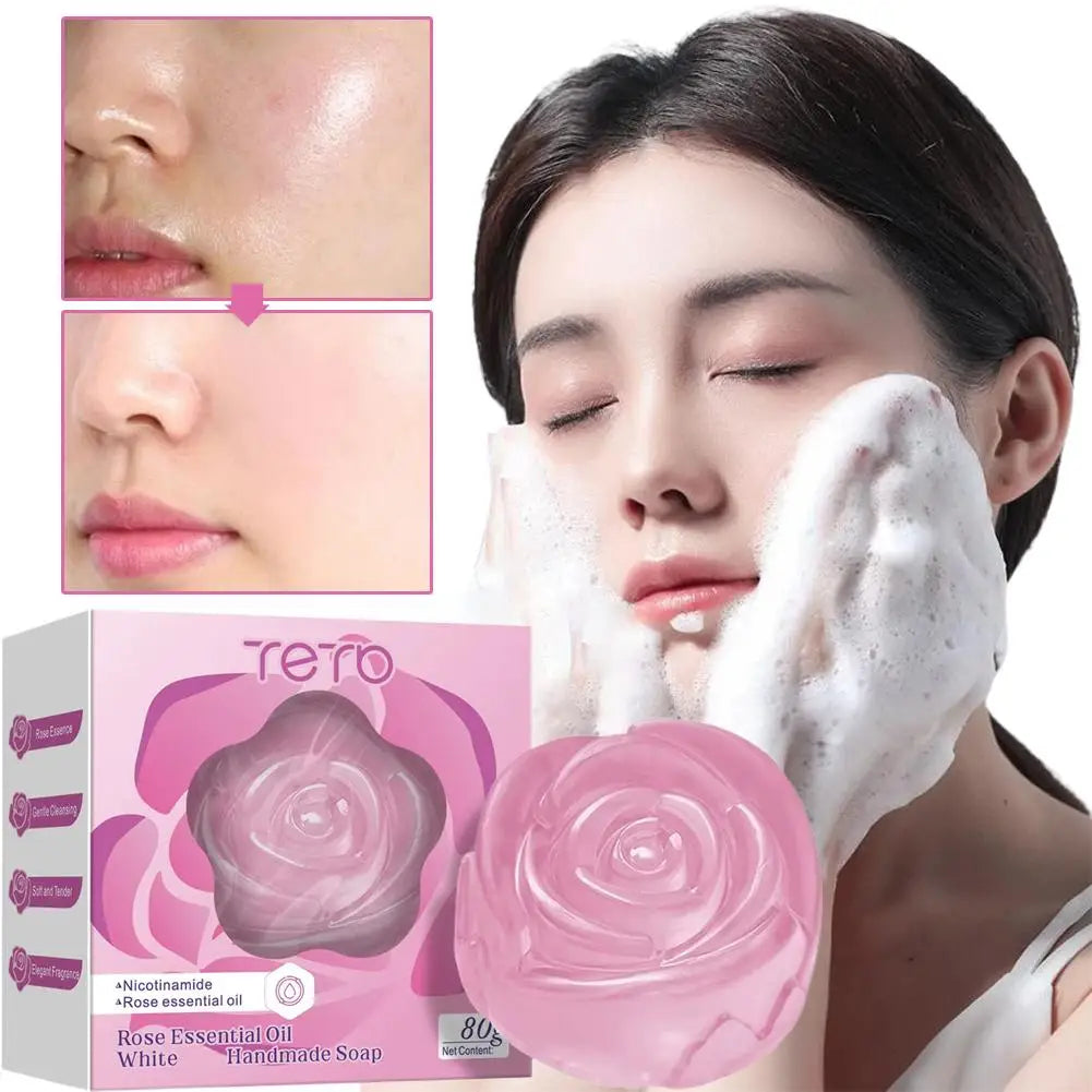 Rose Oil Whitening Soap | Brightening & Nourishing Cleansing Bar