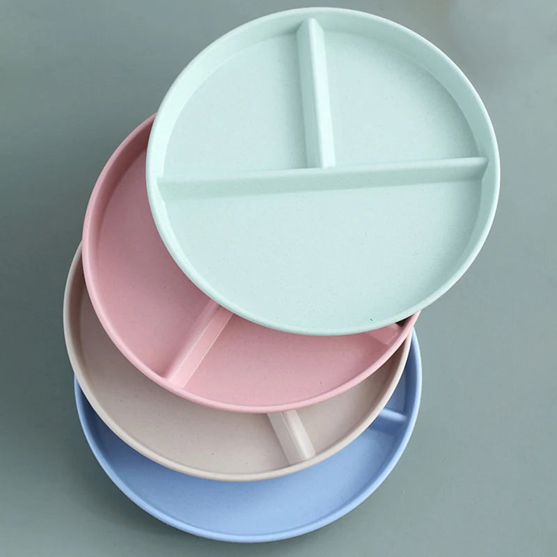 Round Square Reusable Dinner Plate | Portion Control for Adults