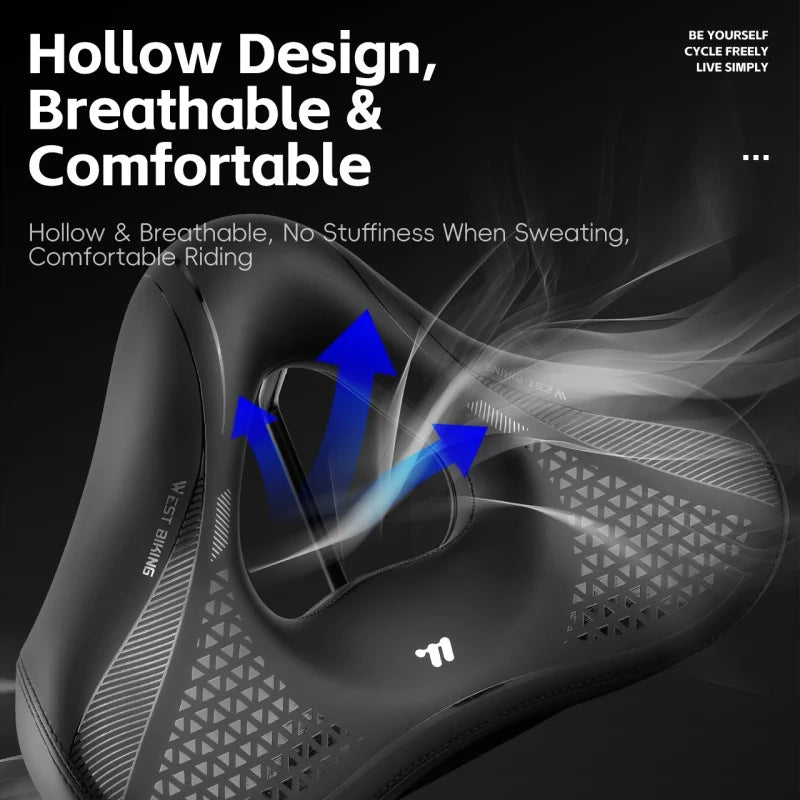 High-Elastic Shock-Absorbing Bicycle Saddle | Comfortable Bike Seat