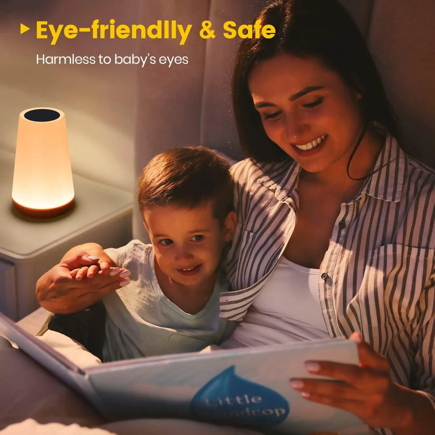 Portable RGB Night Light with Remote Control | Dimmable Touch Lamp