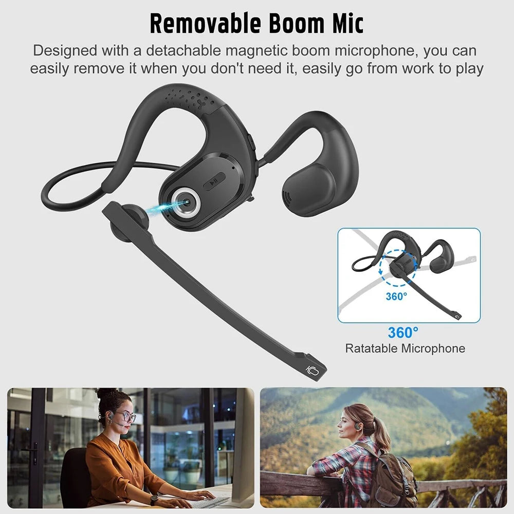 Bluetooth 5.3 Waterproof Open Ear Sports Headphones | Wireless Comfort