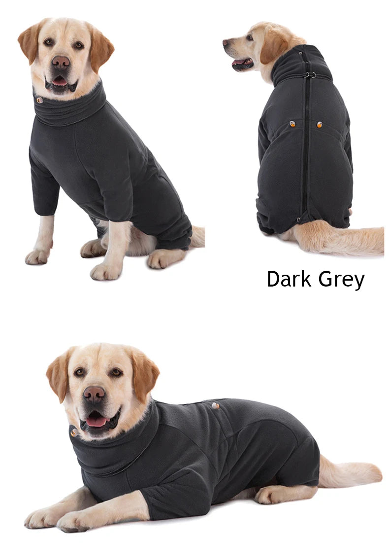 Warm Fleece Overalls for Dogs | Soft Winter Jumpsuit