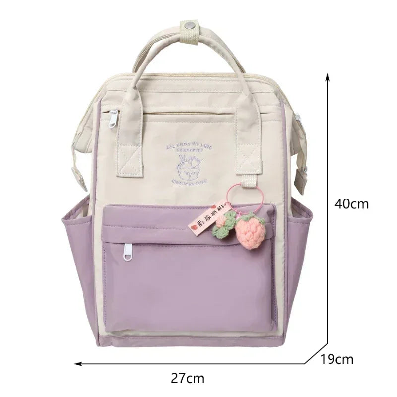 Waterproof Color Matching Backpack | Large Capacity Travel Bag