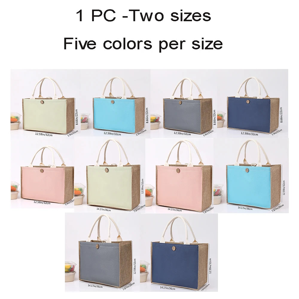 Large Capacity Linen Tote Bag | Versatile Shoulder Bag for Commuting