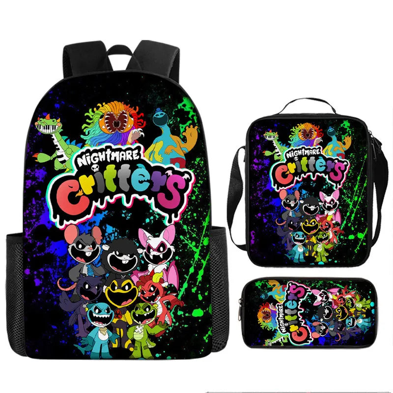 3-Piece Horror-Themed Backpack Set | Unique School Essentials