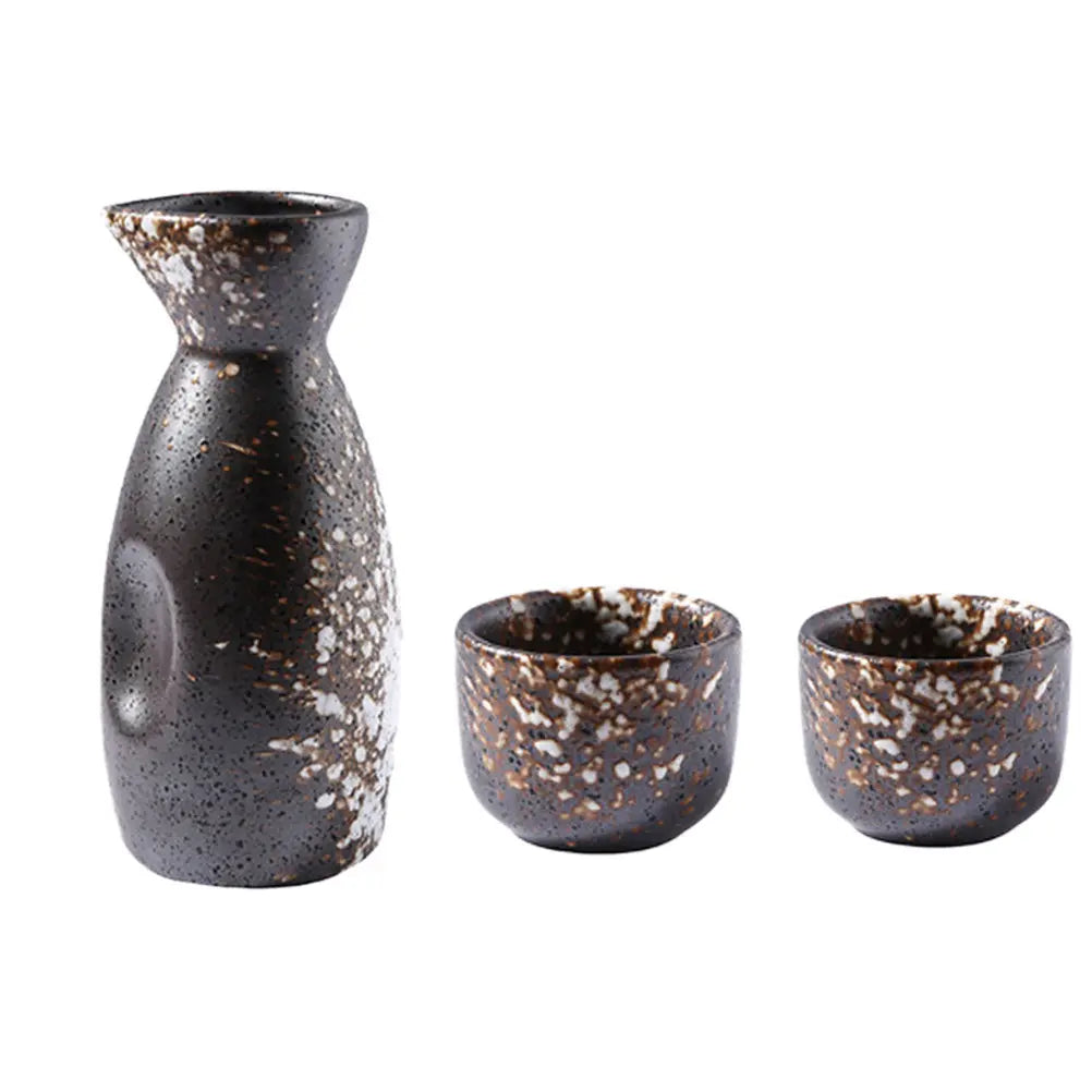 Japanese Style Ceramic Sake and Wine Set | Retro Design Drinkware