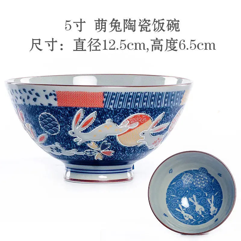 Cute Animal Ceramic Bowls | Adorable Lucky Cat Rice Bowl