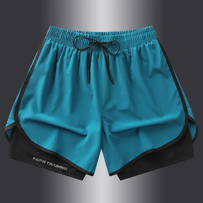 Men's & Women's Anti-Glare Double Layer Sports Shorts | Summer Style