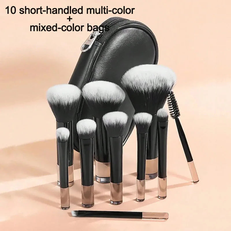 10PCS Portable Mini Makeup Brushes for Perfect Contouring