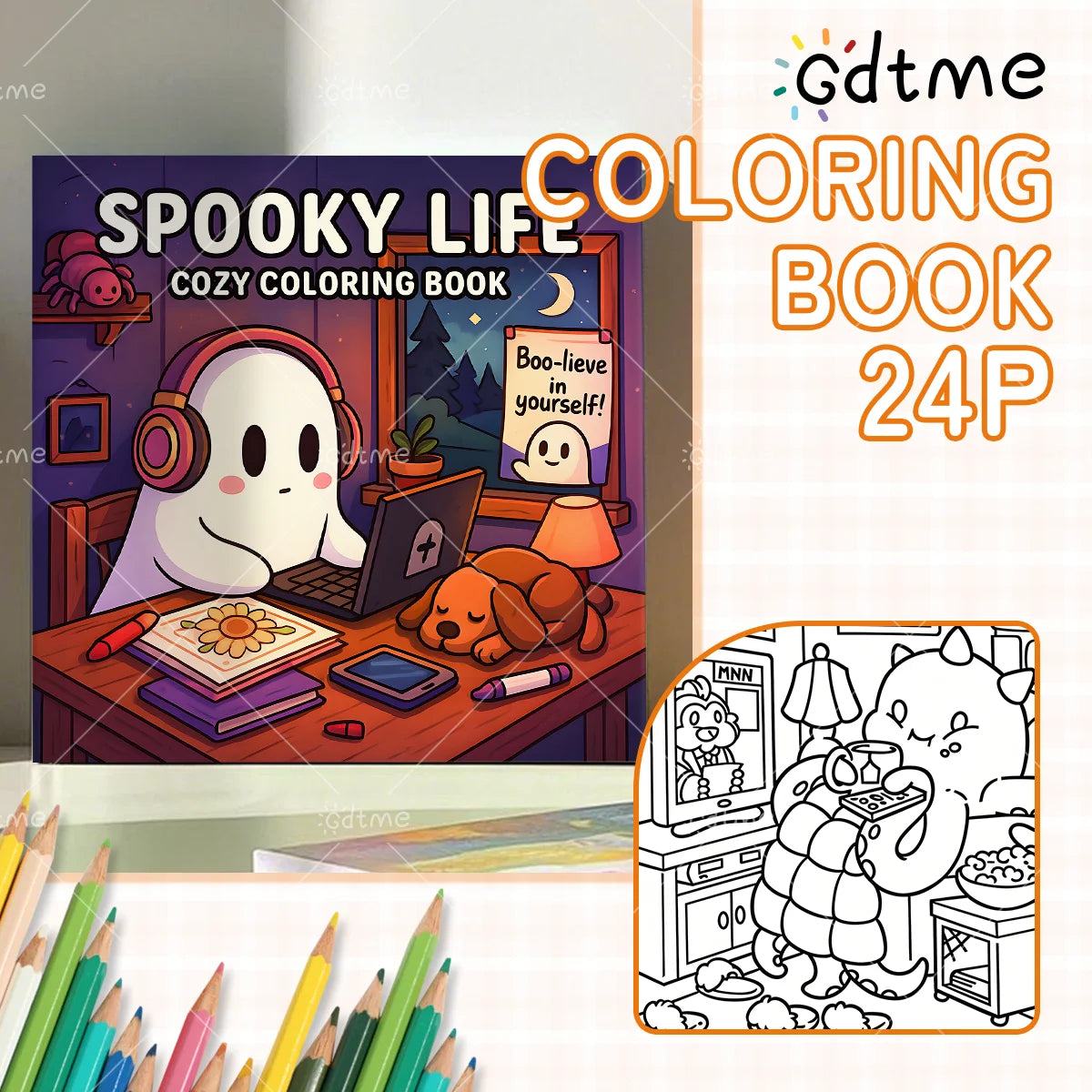Halloween Spooky Life Coloring Book for Adults & Teens | Fun Gift
