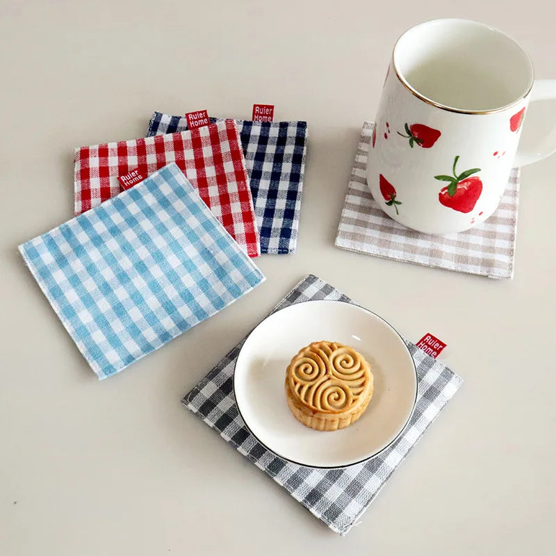 Eco-Friendly Pure Cotton Coaster & Placemat Set | Elegant Kitchen Decor