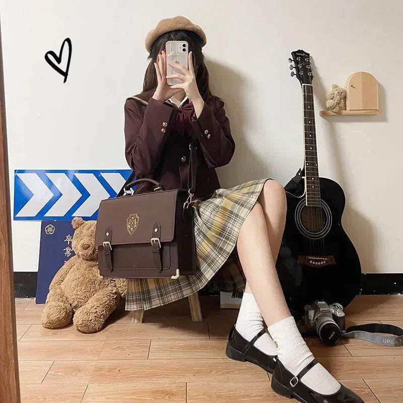 Elegant Solid Crossbody Backpack for Teenage Girls | Chic PU Rucksack