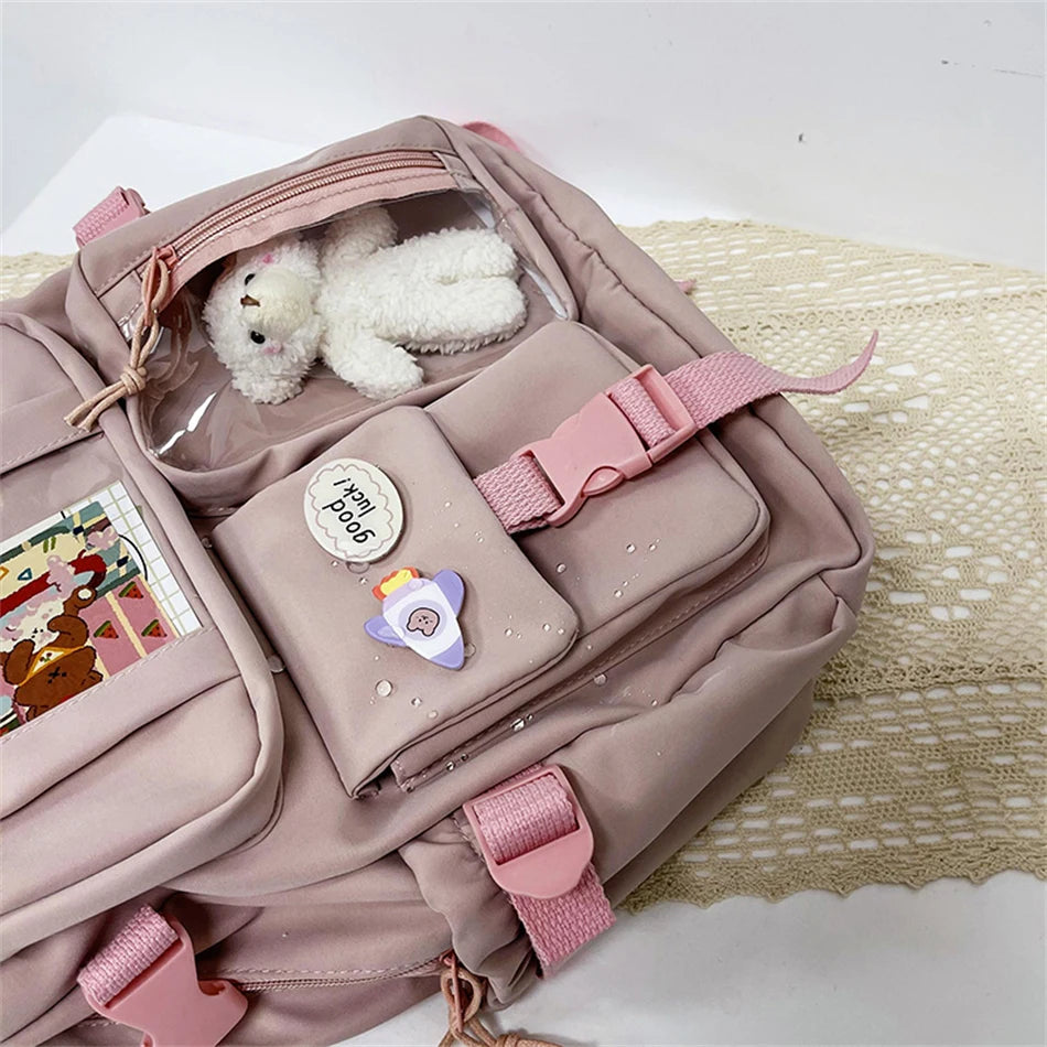 Mochila Bonita Impermeable para Mujer | Mochila Escolar con Múltiples Bolsillos