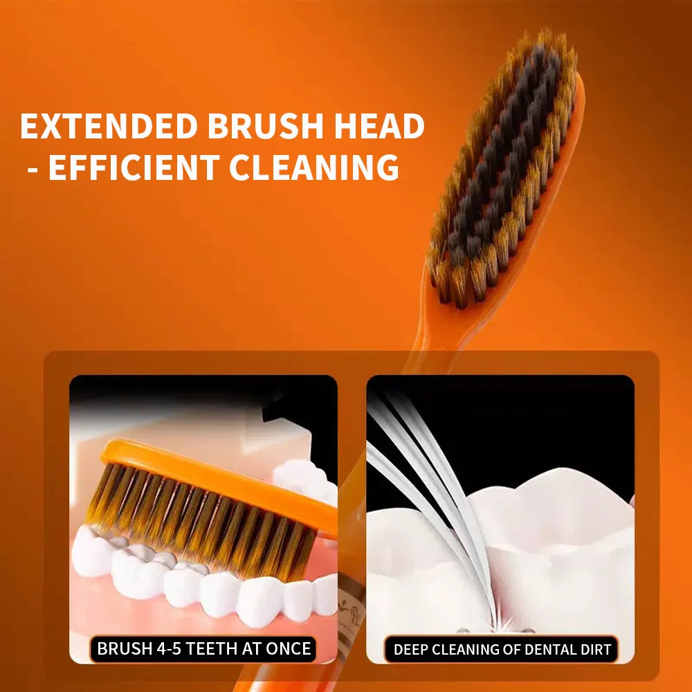 High-Grade Orange Soft Hair Toothbrush | Deep Cleaning Oral Care
