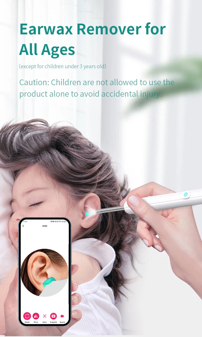 Smart Visual Ear Cleaner with Camera | USB-C Ear Wax Removal Tool