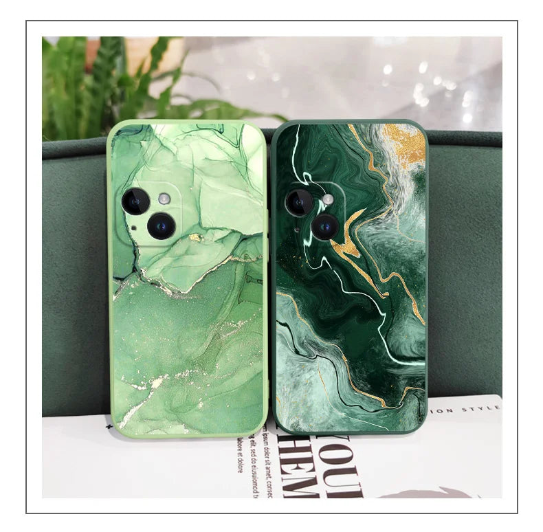 Marble Texture Phone Case For iPhone 16 16E 15 14 13 12 11 X XR XS SE2 SE2020 8 7 6 6S Plus Pro Max Mini Silicone Cover