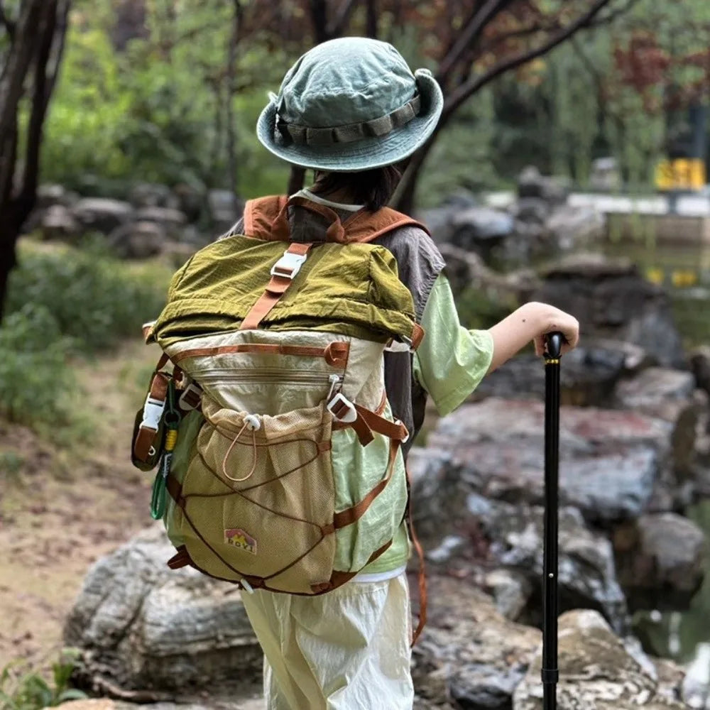 Waterproof Color-Blocked Large-Capacity Outdoor Backpack