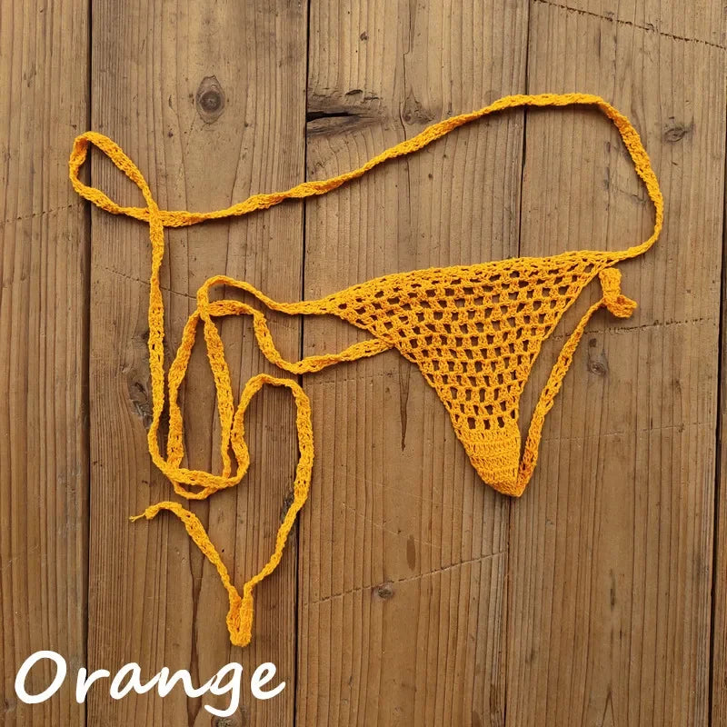 Mini Crochet Lace Thong Bikini | Perfect for Sunbathing & Swimming