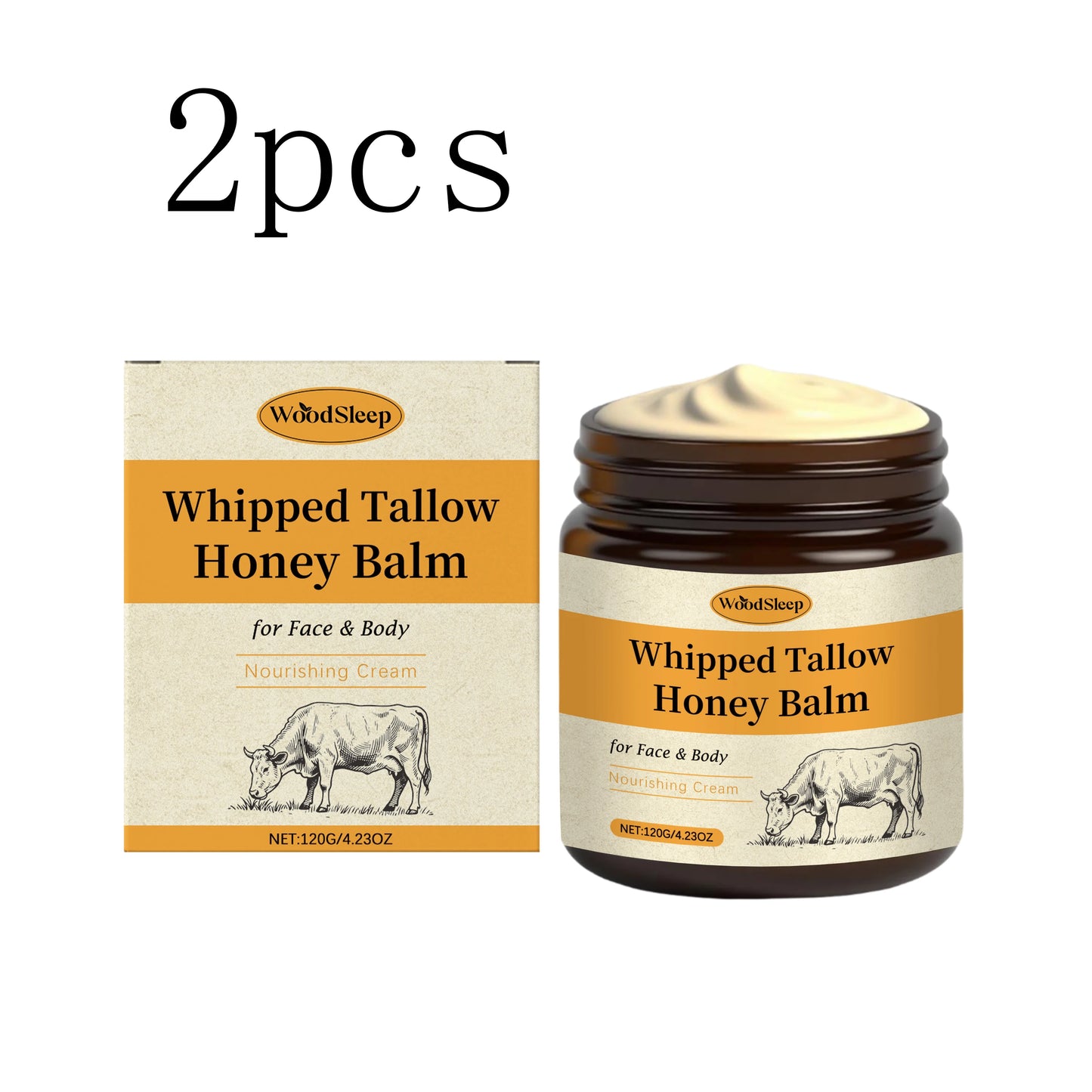 Honey & Beef Tallow Moisturizing Cream | Deep Nourishment & Care