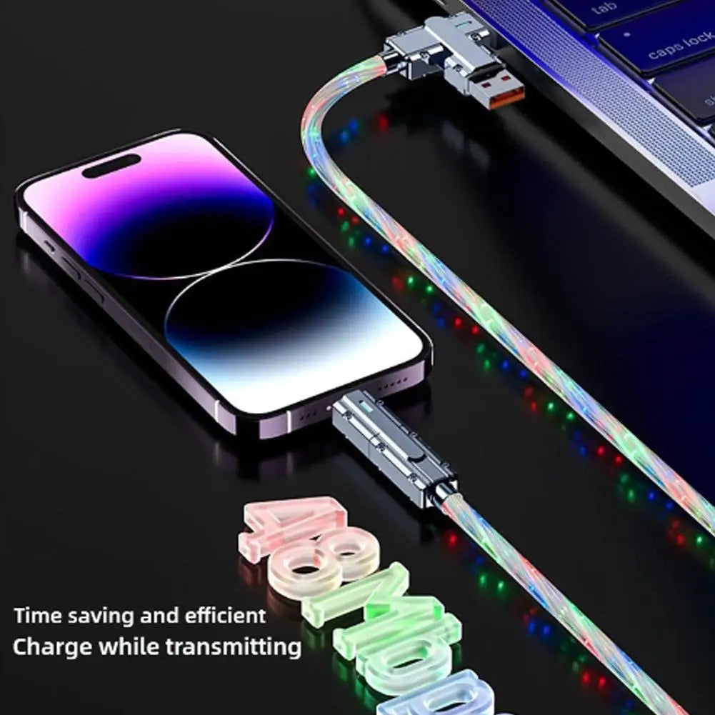 Multicolor Fast Charging LED USB Cable | 4 in 1 Type C Cable