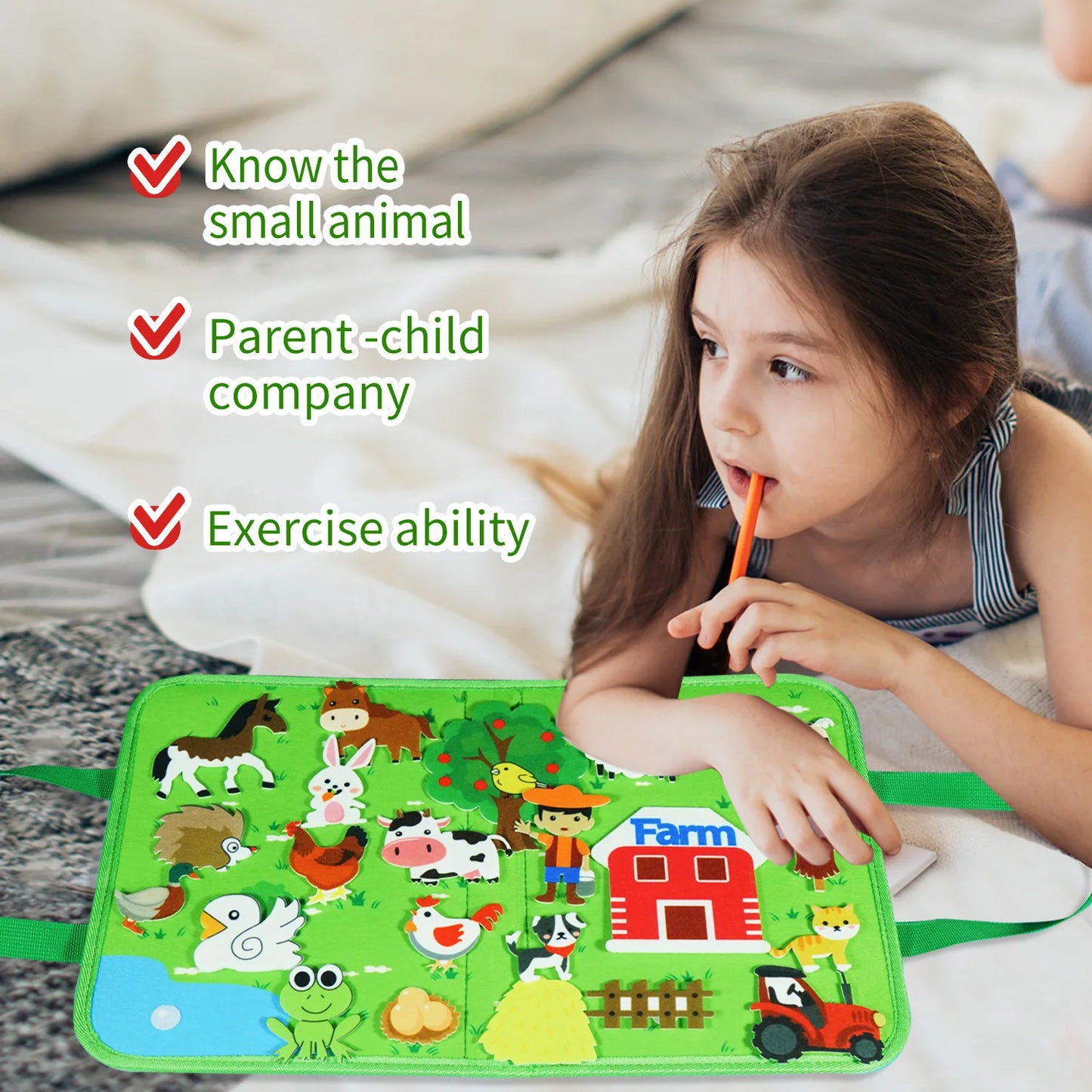 Montessori Animal Busy Board | Engaging Sensory Toy for Kids