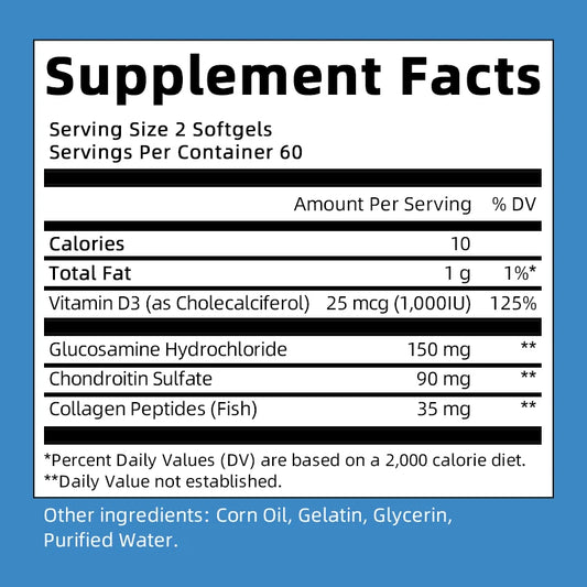 Vitamin D Glucosamine Chondroitin Capsules for Joint Relief