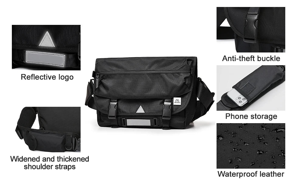 Bandolera multiusos para hombre | Mochila cruzada de gran capacidad