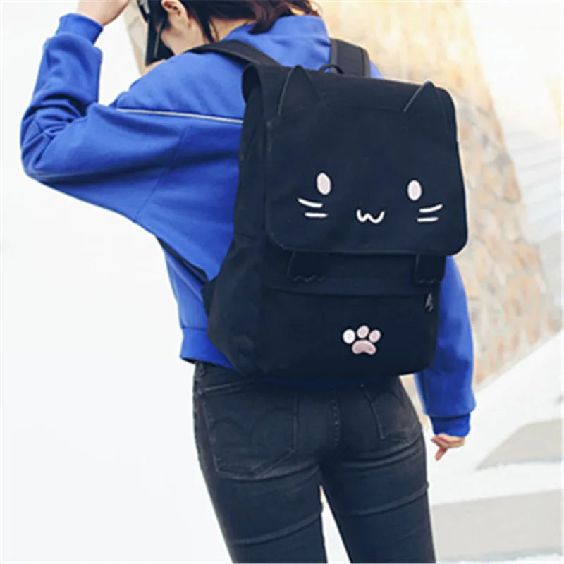 Cute 3D Cat Large Capacity Backpack | Stylish Cartoon Backpacks