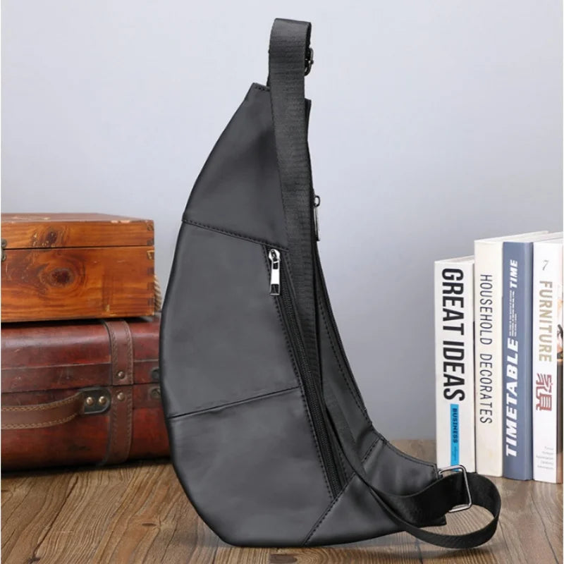 Men's Vintage Leather Sling Bag | Stylish Crossbody Outdoor Bag