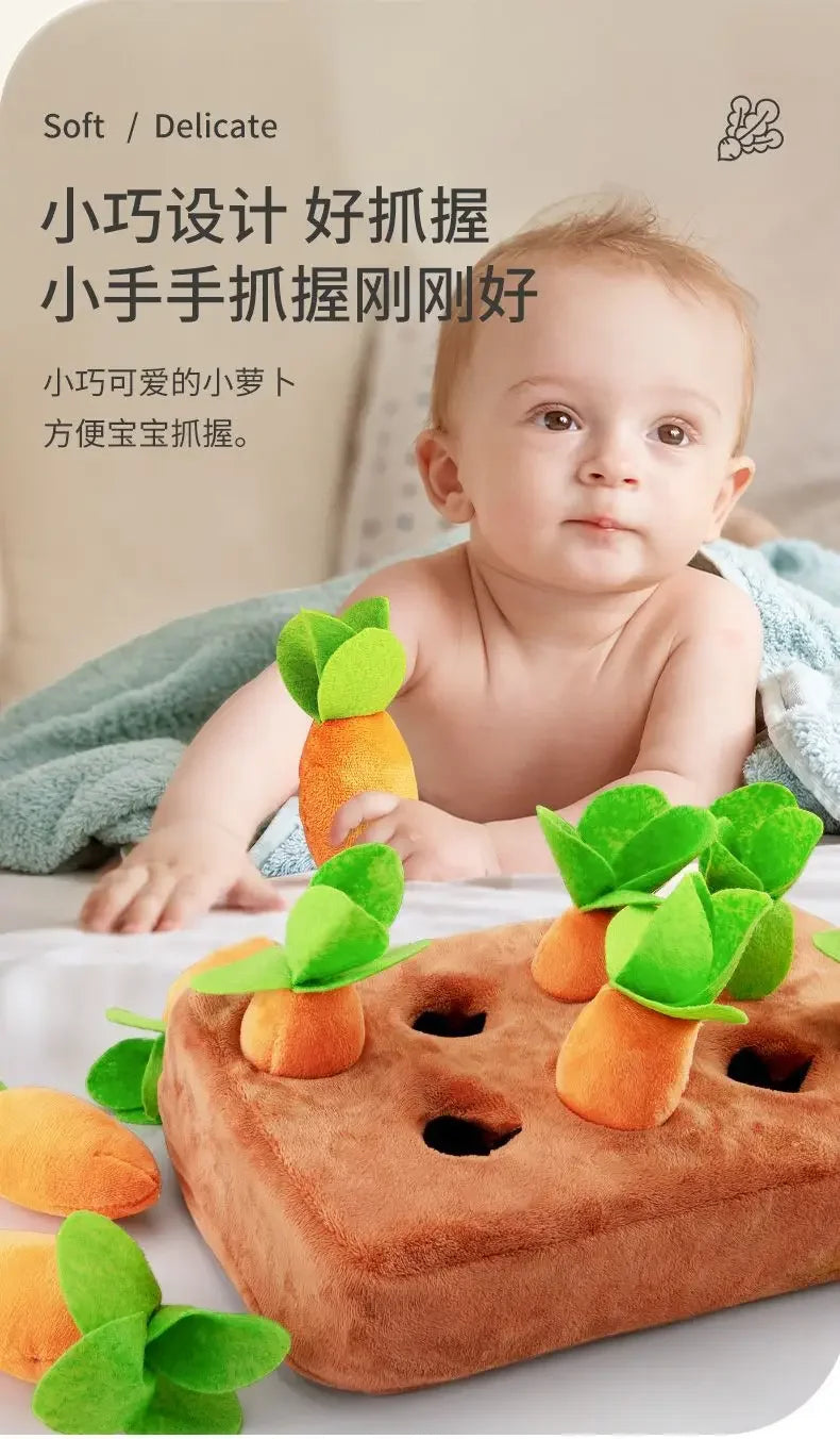Educational Baby Plush Carrot & Radish Interaction Toy