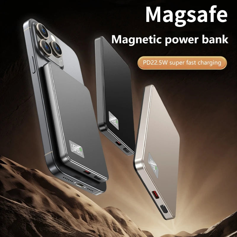 50000mAh Magnetic Wireless Power Bank | Fast Charging External Battery