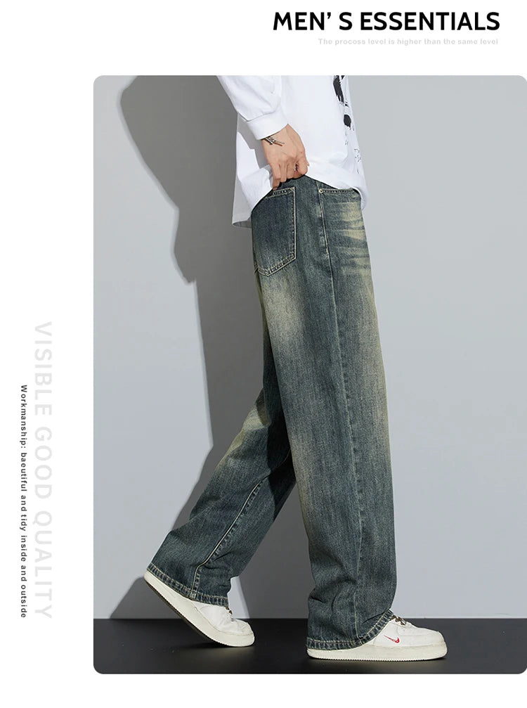 Baggy Men's Wide Leg Jeans | Retro Loose Fit Streetwear Style
