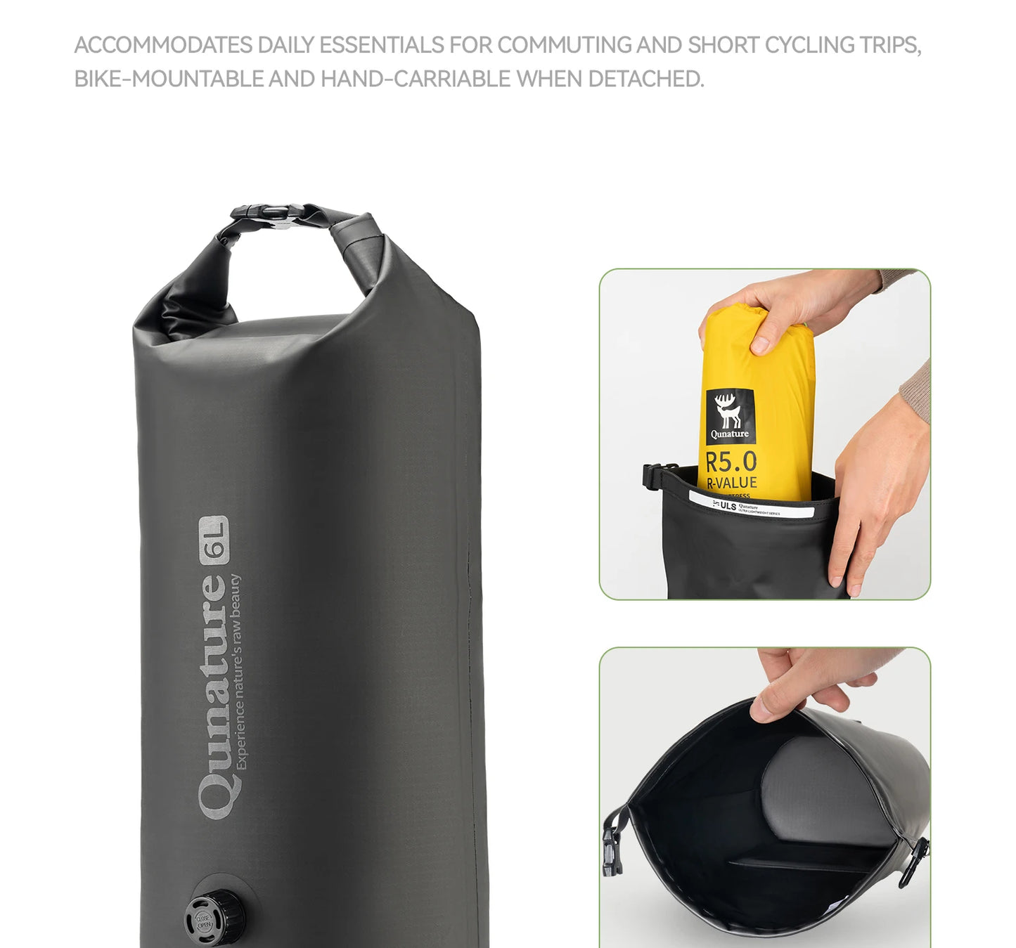 Heavy Duty Waterproof Compression Bike Bag | Quick Release Fork Pack