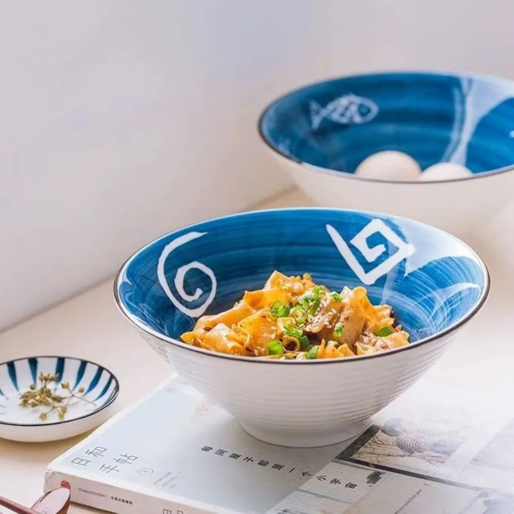 Japanese-style Ceramic Douli Bowl | Elegant Soup & Ramen Dish