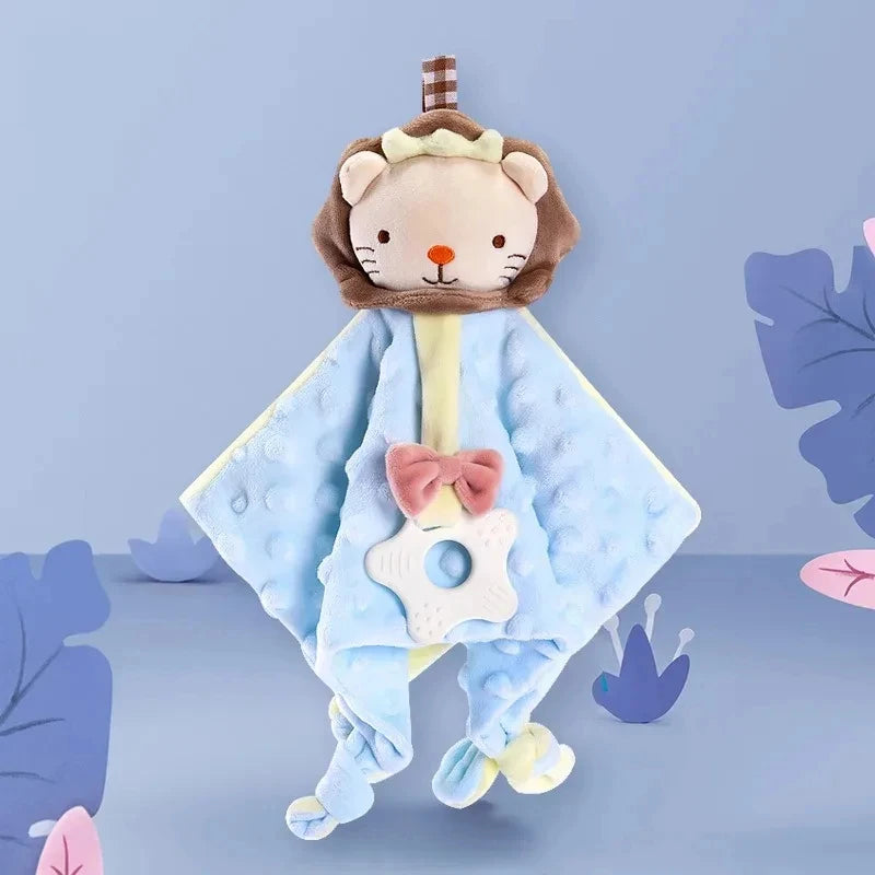 Cute Elephant Plush Teether Rattle for Newborns | Soft Blanket Toy