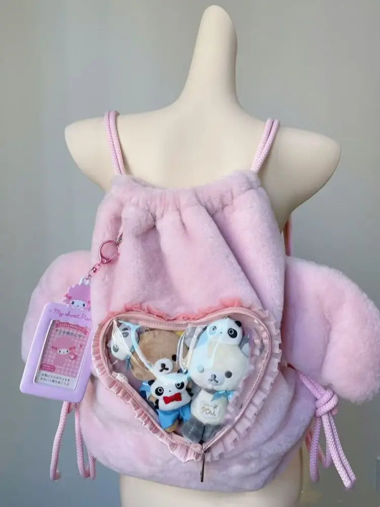 Plush Angel Wing Ita Bag Backpack | Y2K Harajuku Style