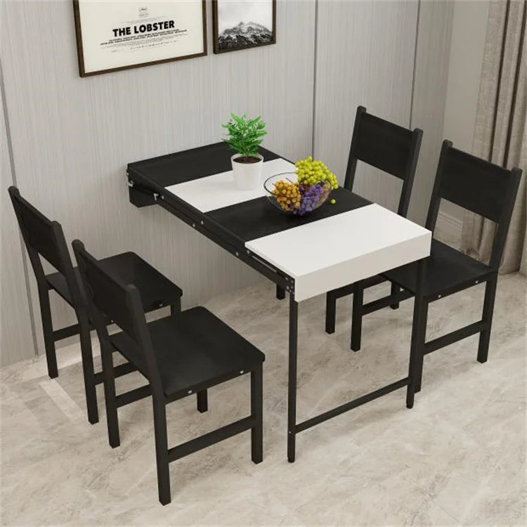 Space Saving Convertible Wall Mounted Dining Table for 4