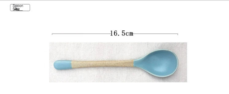 Cuchara de cerámica estilo japonés para sopa para todas las edades | Divertida y funcional
