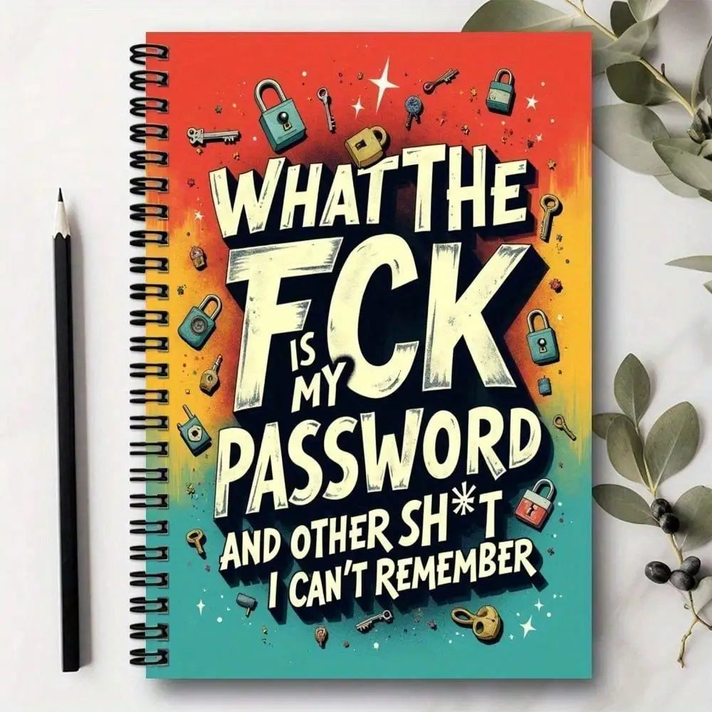 Spiral Password Notebook | Secure Internet Login Keeper