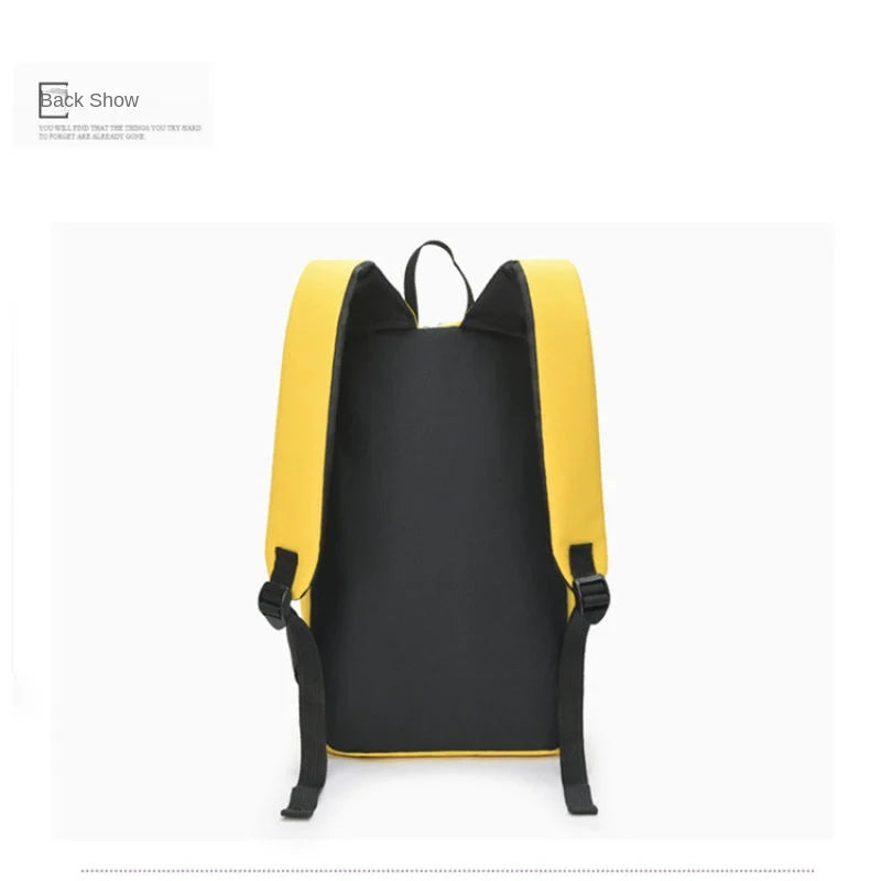 Solid color backpack colorful outdoor student bag small backpack travel bag training class school bag