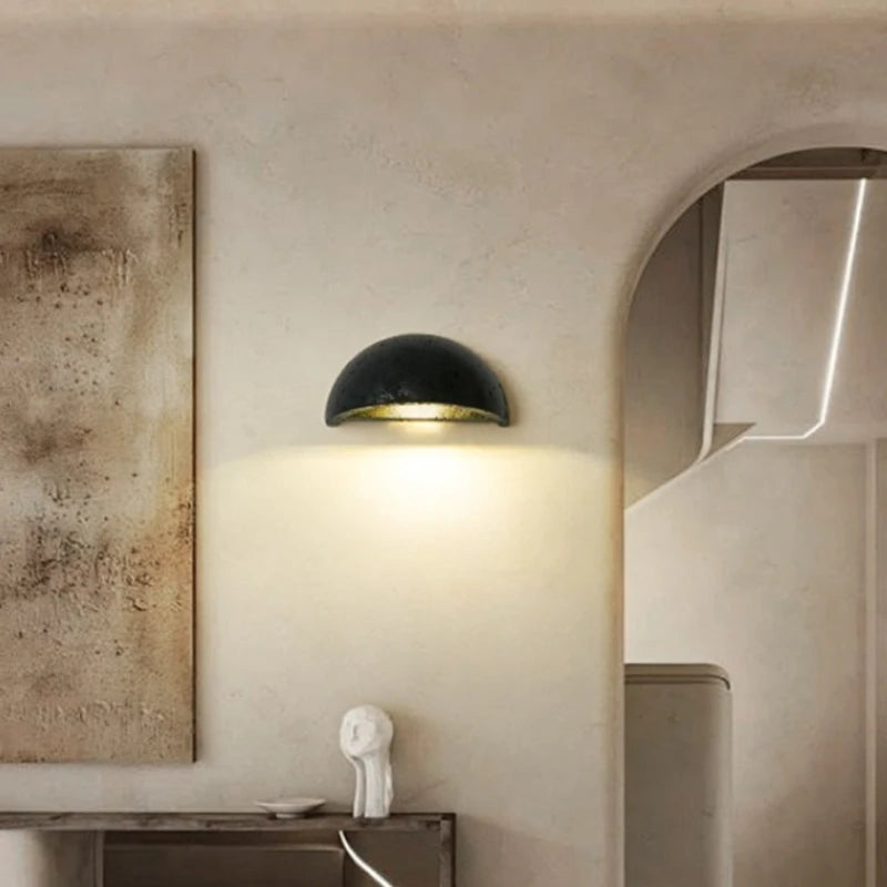 Retro Yellow Travertine Wall Light | Wabi Sabi Style Lamp