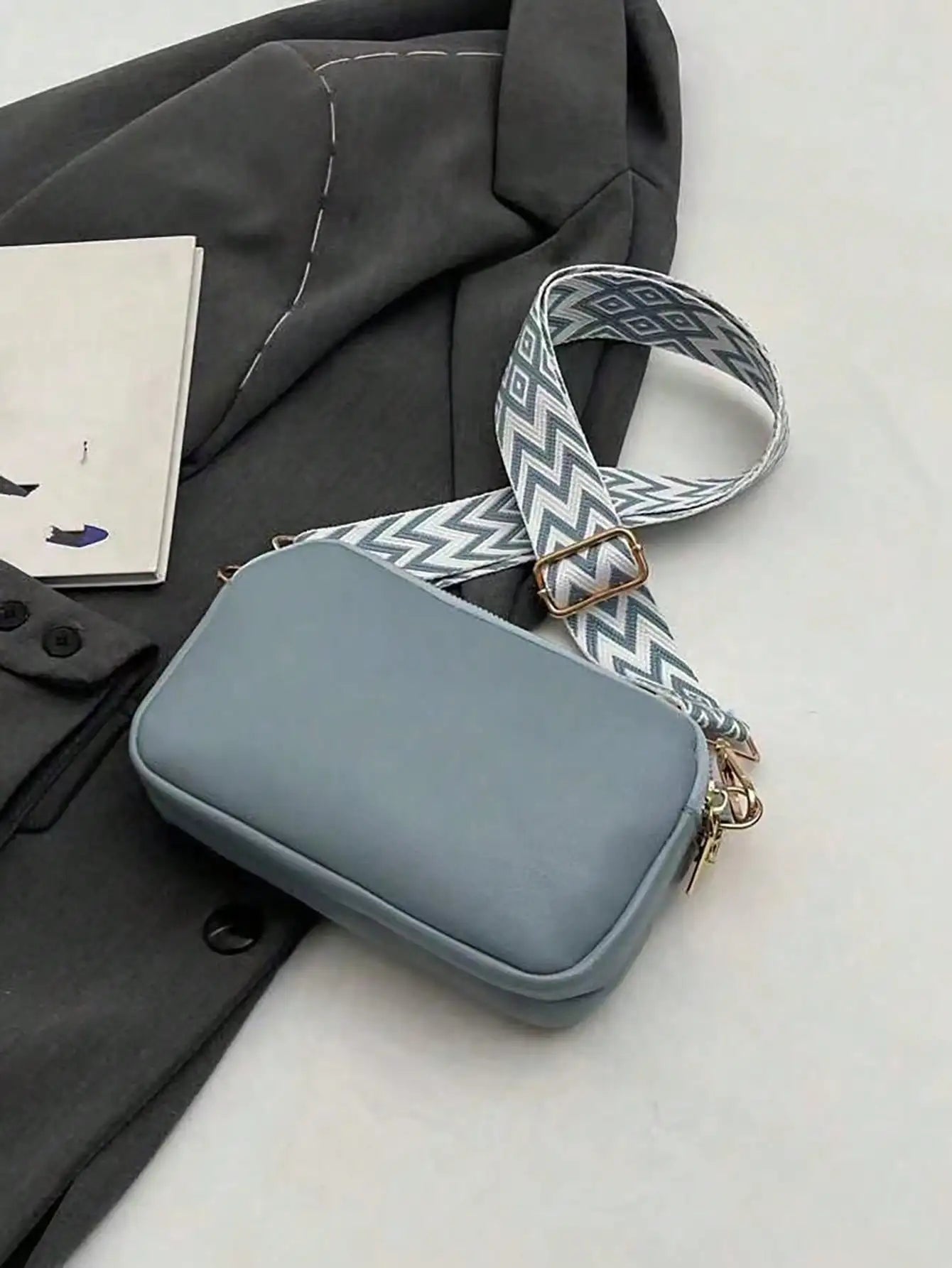 Fashionable Solid Color Crossbody Bag | Stylish PU Shoulder Bag