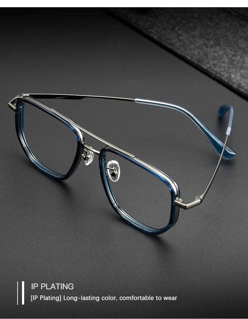 Luxury Oversize Titanium Eyeglasses Frames for Men & Women